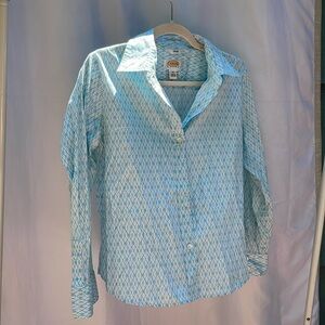 Blue button blouse women’s